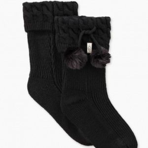 UGG lined boot socks (black)